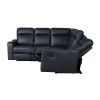 Manual Reclining Home Theater Seating Sofa with Flipped Middle Backrest