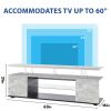 70 Inch LED Gaming Entertainment Center with Large Sliding Drawer & Side Cabinet